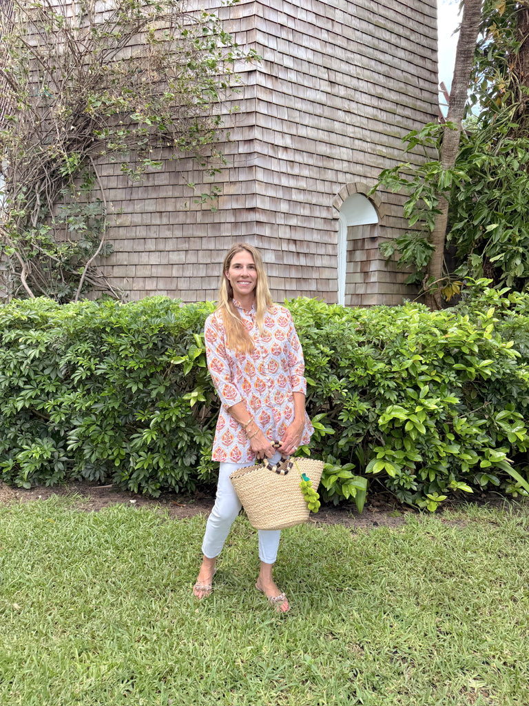 Patterned Floral Palm Beach Tunic