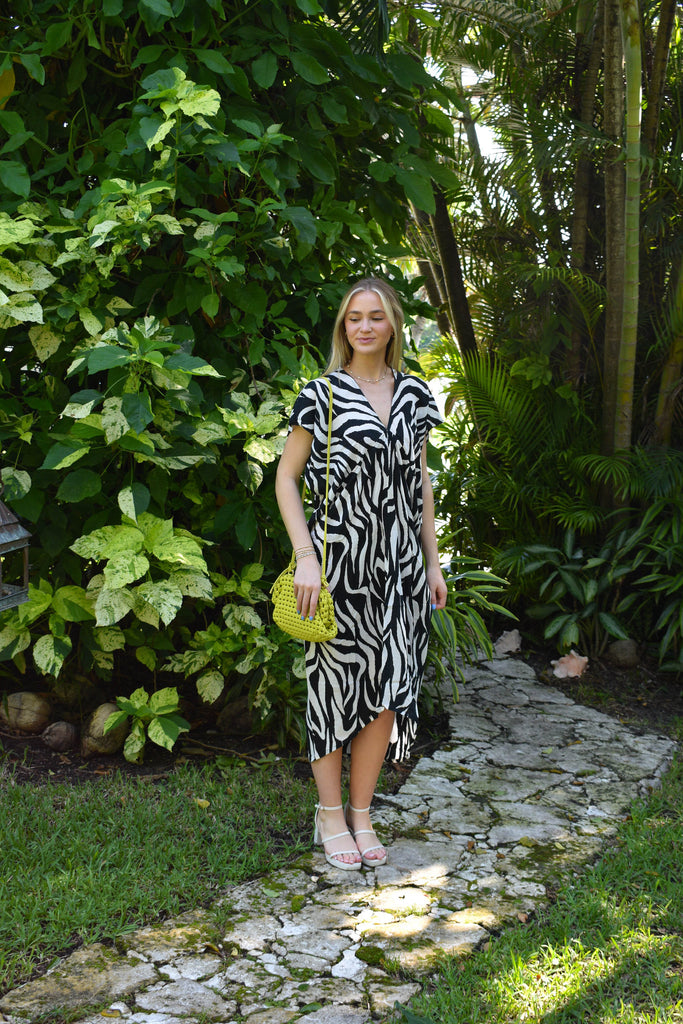 Black Zebra Palm Beach Kaftan