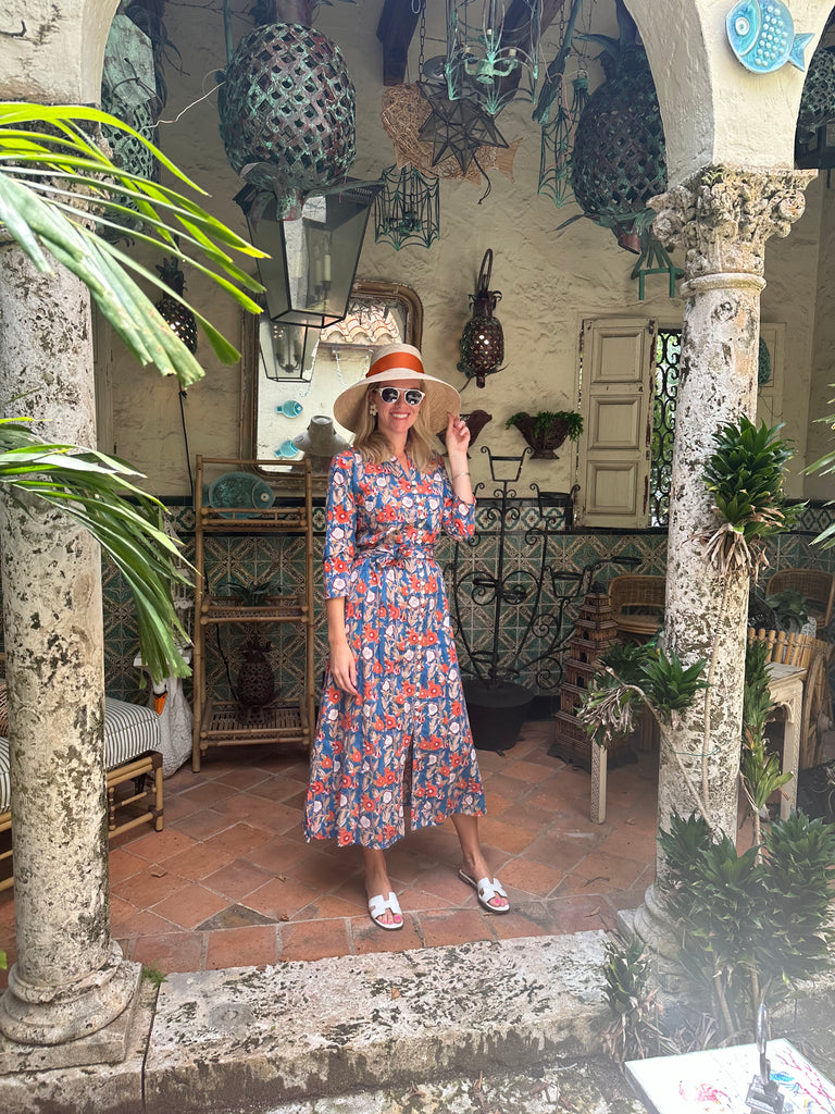 Palm Beach Tunic Dress - Primary Garden - The Kemble Shop