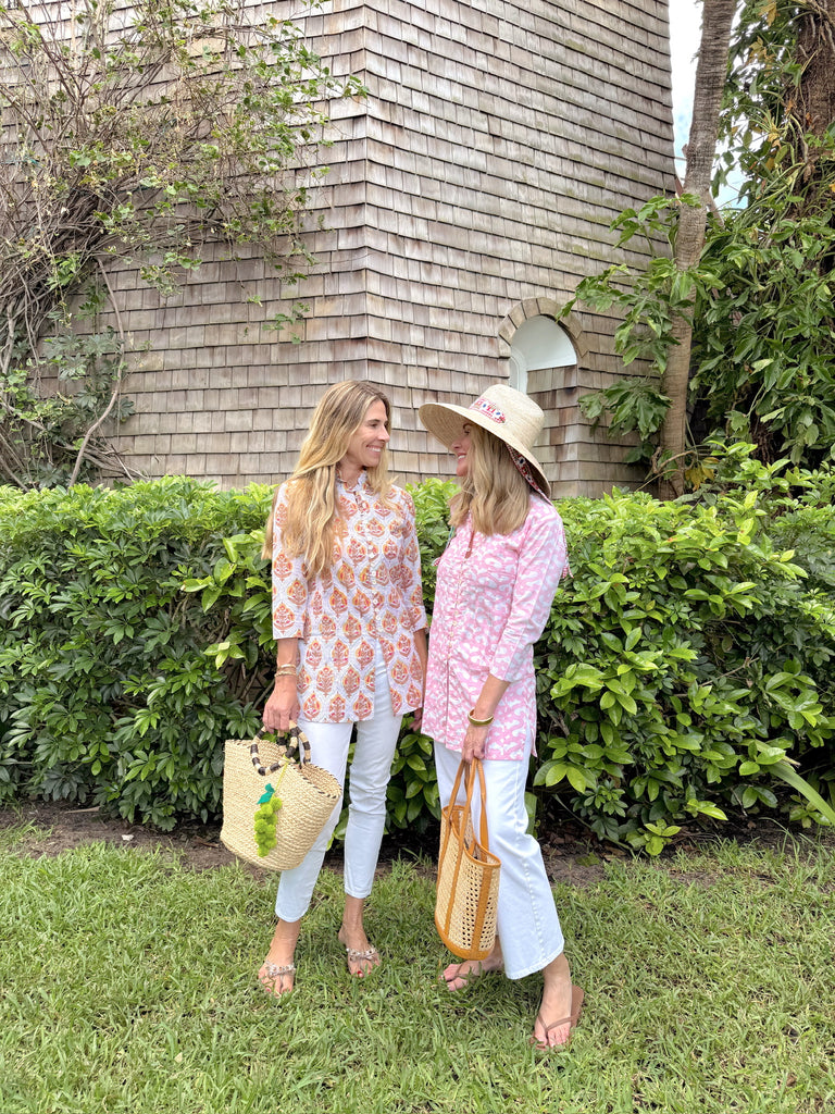 Patterned Floral Palm Beach Tunic