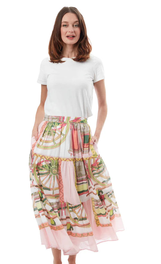 Woodstock Skirt / PinkWheel - Dizzy Lizzie