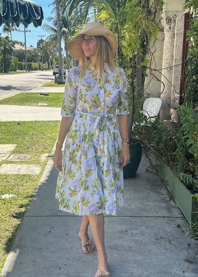 Mrs Maisel Dress / Yellow Lemons - Dizzy Lizzie