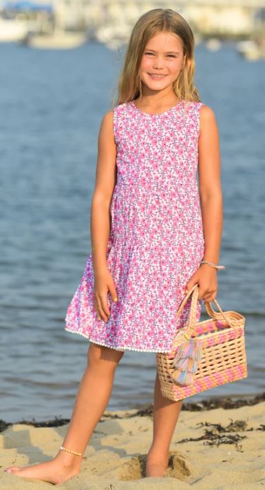 Bella Pink Poppy Dress- Walker & Wade