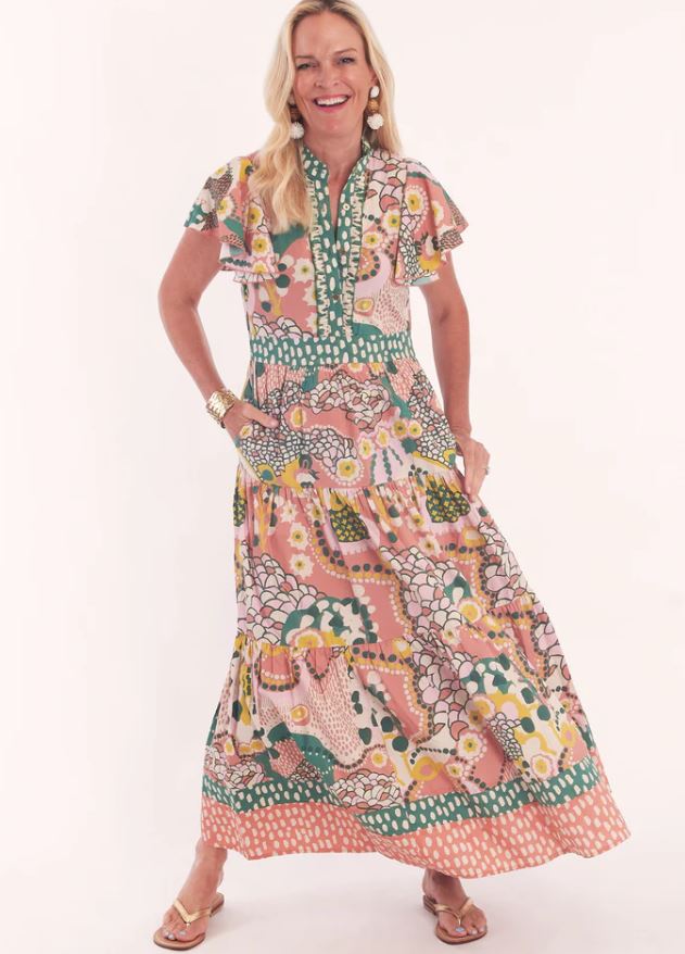 Doon Dress in Lilliput Salmon - CK Bradley