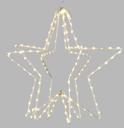 Lighted Star - 204 Warm White LED Lights 17.75"